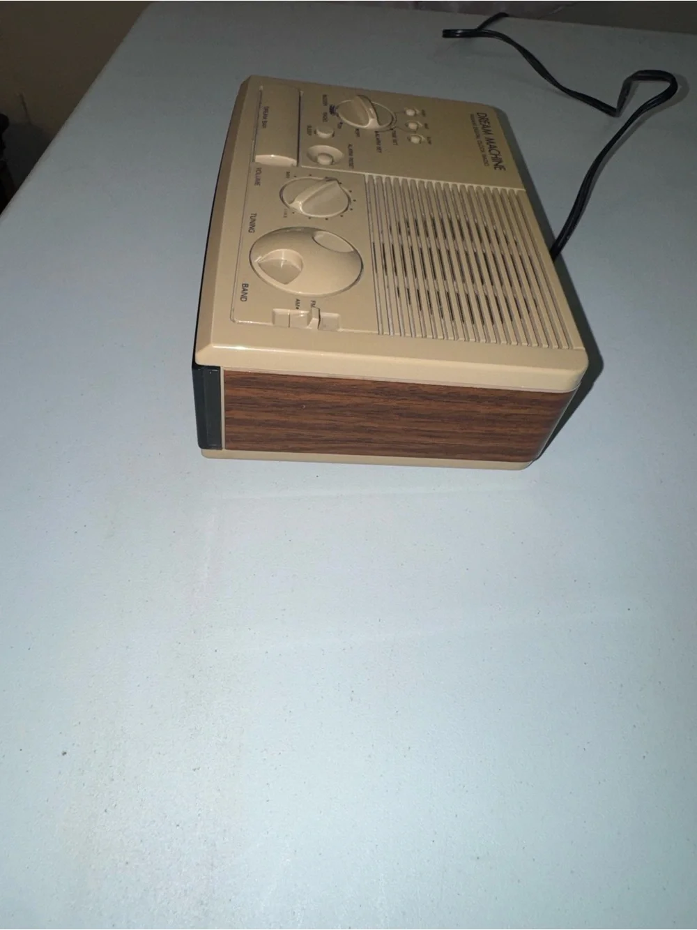 Sony Beige Digital Clock Radio with Red LED Display